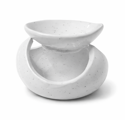 Candle Ceramic Aroma Oil Burner Aromatherapy Diffuser Tripod Diya Diffuser Tealight Aroma Oil Warmer (White)